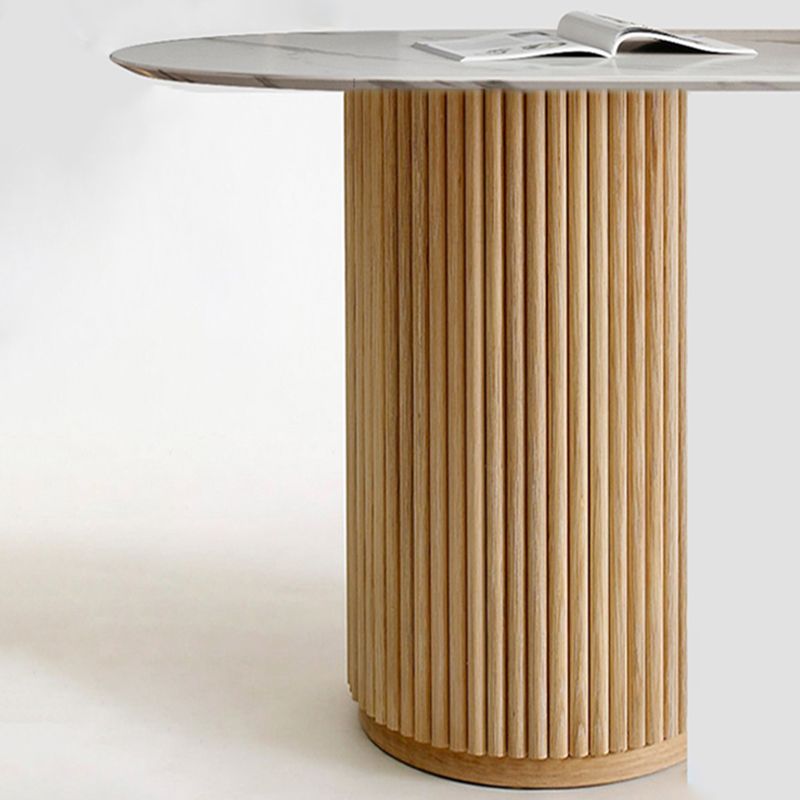 Solid Wood Pedestal Dining Site Table Simplicity Style Round Dinette Table Clearhalo ' dining_table' 'Dining Tables & Seating' 'Dining Tables' 'furn' 'furn_dining_table' 'Furniture' 'furniture_dining_table' 'Kitchen & Dining Furniture' 'kitchen&dining_furn' 'kitchen' 'kitchen_dining_table' 1200x1200_d9d9bde6-daed-45e8-87d5-272e4c8c638a