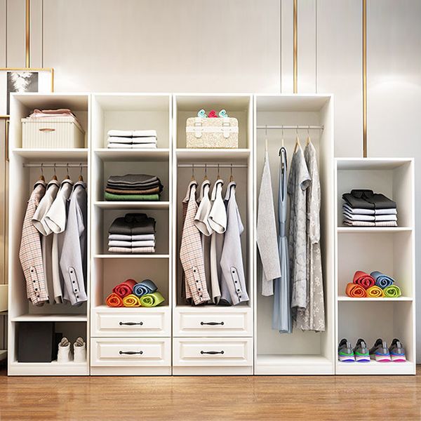 Hinged Wardrobe Closet Non-Hanging Wardrobe Armoire for Bedroom Clearhalo 'Armoires & Wardrobes' 'armoires_wardrobes' 'Bedroom Furniture' 'furn' 'furn_armoires_wardrobes' 'Furniture' 1200x1200_d9d9ec9d-3b24-4838-8fc8-20e9ed37513f