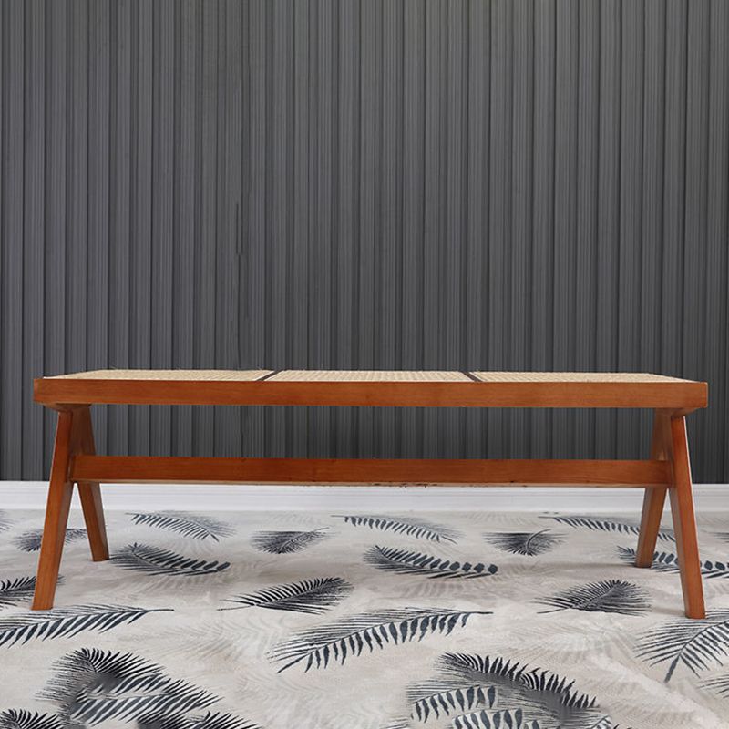 Tropical Rubber Wood Bedroom Bench 50.7"L Seating Bench with Legs Clearhalo 'Benches' 'Chairs & Seating' 'furn' 'furn_benches' 'Furniture' 'Living Room Furniture' 1200x1200_d9dabf95-a42b-492f-b3ed-c009ffe76c75