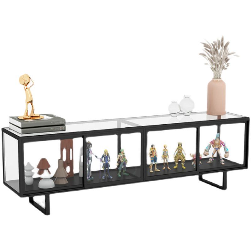 Rectangle Enclosed TV Storage Industrial TV Cabinet with Glass Doors Clearhalo 'furn' 'furn_tv_stands_entertainment_centers' 'Furniture' 'Living Room Furniture' 'TV Stands & Entertainment Centers' 'TV Stands & Media Storage Furniture' 'tv_stands_entertainment_centers' 1200x1200_d9dbd34b-a247-4e7c-82d8-20353136f416