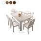 Table de salle à manger rectangulaire Simplicity, collection de salle à manger en faux marbre avec 4 pieds