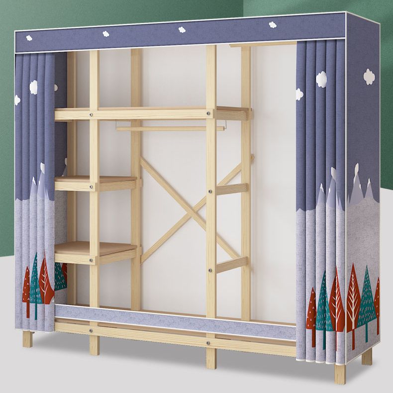 Contemporary Style Wardrobe Pine Solid Wood 1-Door Wardrobe Closet for Bedroom Clearhalo 'Armoires & Wardrobes' 'armoires_wardrobes' 'Bedroom Furniture' 'furn' 'furn_armoires_wardrobes' 'Furniture' 1200x1200_d9e00744-13ce-4ef8-9e84-63ae22828dc8