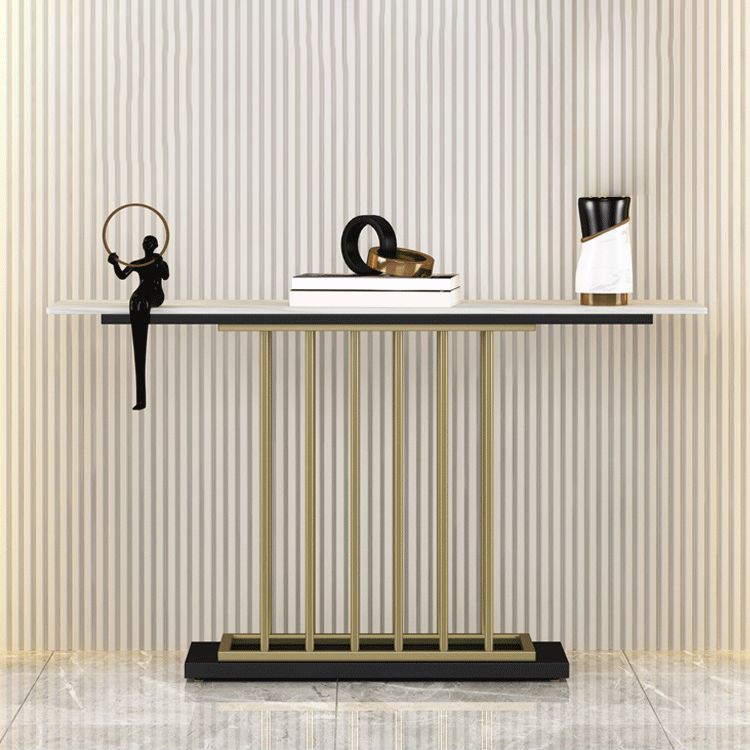 Table de console rectangle contemporaine table de canapé de console finition antique