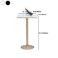 Bar Height Pub Table Glam Metal Pedestal Bar Table for Indoor