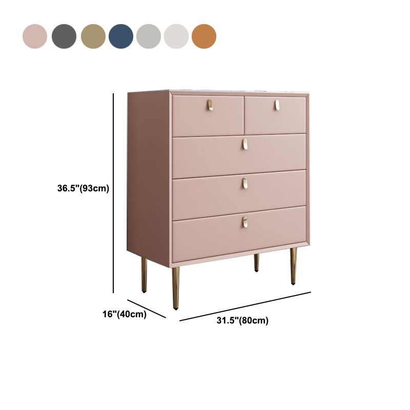 Baúl de lencería de madera vertical con 5 cajones, baúl de almacenamiento moderno para dormitorio