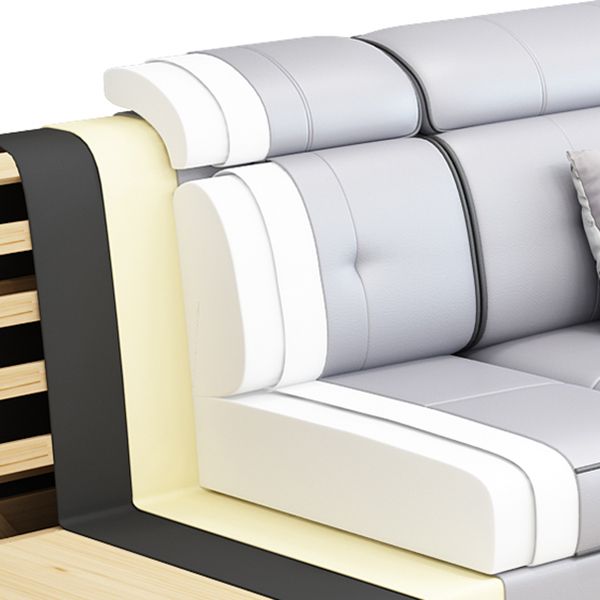 133,0 7 "l Contemporary Sewn Collaw Back divano e chaise con deposito