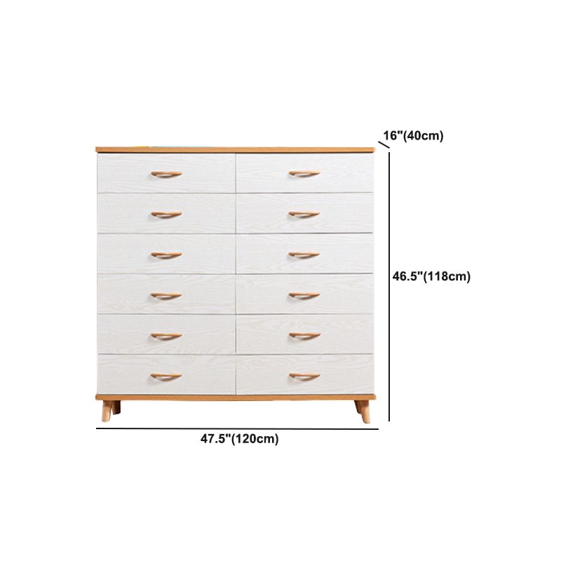 Scratch Resistant Modern Accent Chest with Soft Close Drawers in White