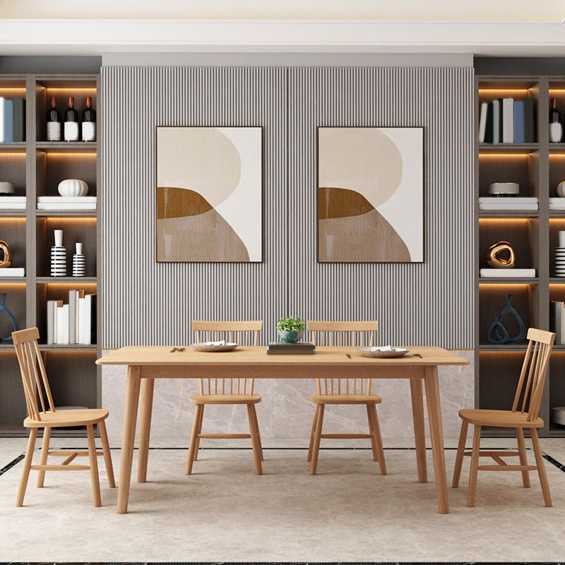 Traditional 1/2/5/7 Pieces Rectangle Dining Set Solid Wood Dining Room Table with Chairs Clearhalo 'Dining Room Sets' 'Dining Tables & Seating' 'dining_room_set' 'furn' 'furn_dining_room_set' 'Furniture' 'Kitchen & Dining Furniture' 1200x1200_d9e4b94a-a95b-40c5-bc32-f5259c4bc6e3