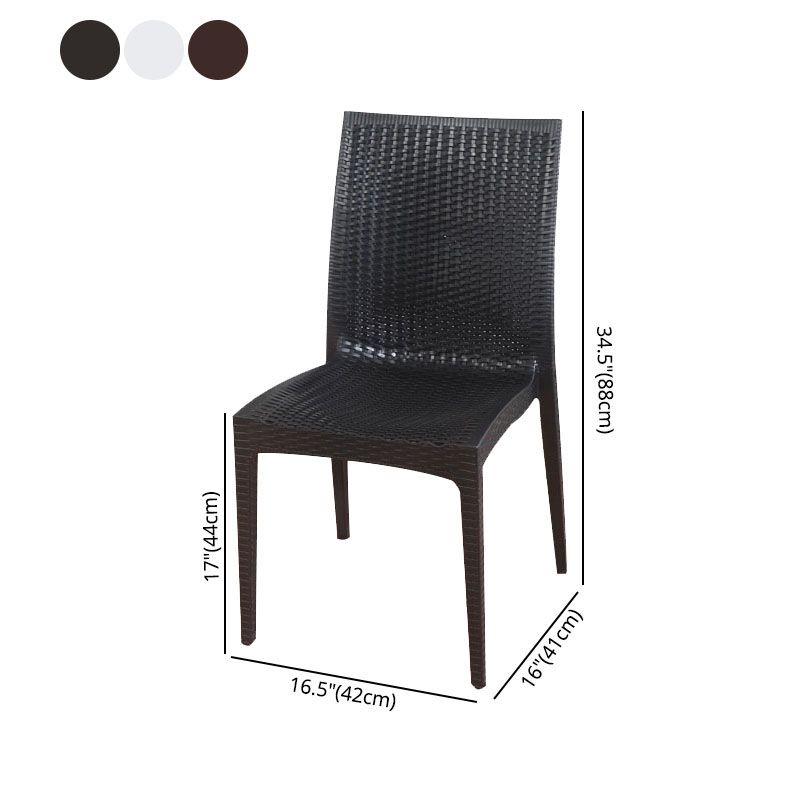 Contemporary Style Plastic Dining Chairs Dining Armless Side Chair for Kitchen (Set of 4) Clearhalo ' kitchen&dining_furn' 'Dining Chairs' 'Dining Tables & Seating' 'dining_chair' 'furn' 'furn_dining_chair' 'Furniture' 'furniture_dining_chair' 'Kitchen & Dining Furniture' 'kitchen' 1200x1200_d9e5c83a-f082-4bd5-8304-f8386cbd603b