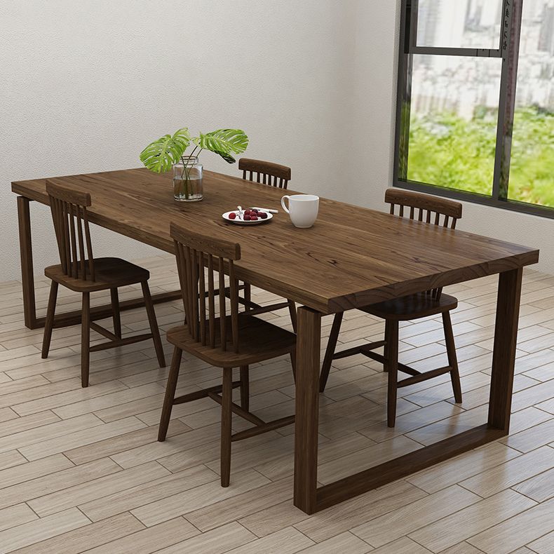 モダンな1/4/5ピースダイニングセット長方形の木製ダイニングテーブルダイニングルーム用