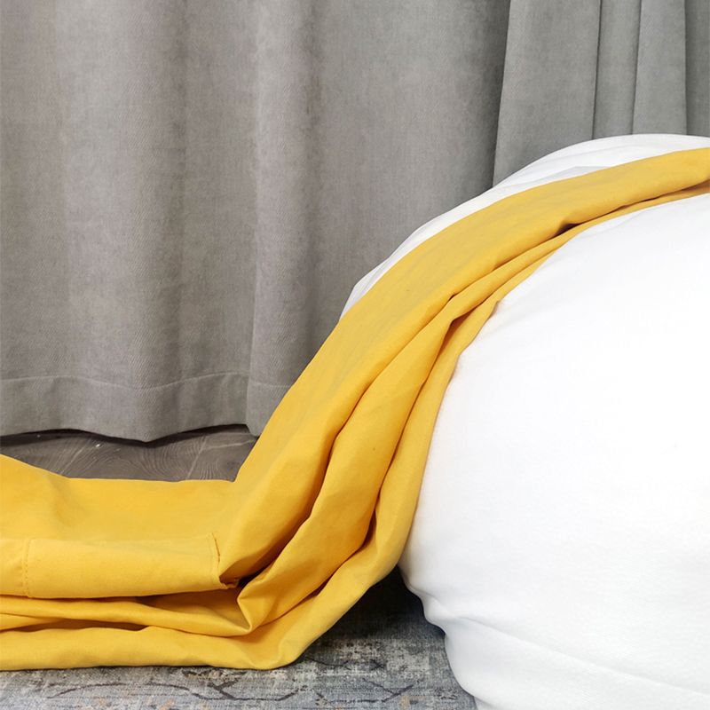 Sedia a colore solido con ottomana e cuscino sedia senza braccio per soggiorno