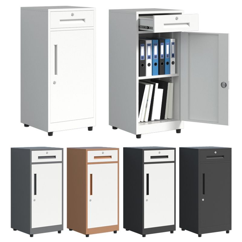 Gabinete tradicional cajones de bloqueo de metal y castores verticales de archivos verticales