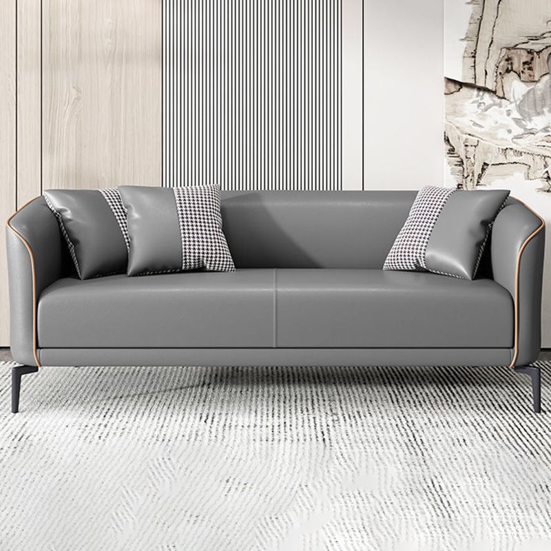 25.98 "幅のタキシードアームソファ染色耐性ソファ2枕付き