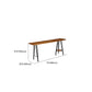 Table de bar de style industriel Table de pub rectangulaire en bois massif en marron