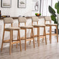 Tabouret de comptoir de siège carré de style de style industriel avec des jambes en bois