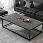 Rectangle Cocktail Table Frame Single Coffee Table with Shelf Clearhalo 'Coffee & Accent Tables' 'Coffee Tables' 'coffee_tables' 'furn' 'furn_coffee_tables' 'Furniture' 'Living Room Furniture' 1200x1200_d9ecd60f-c67a-4994-b380-b69c6afd29dc