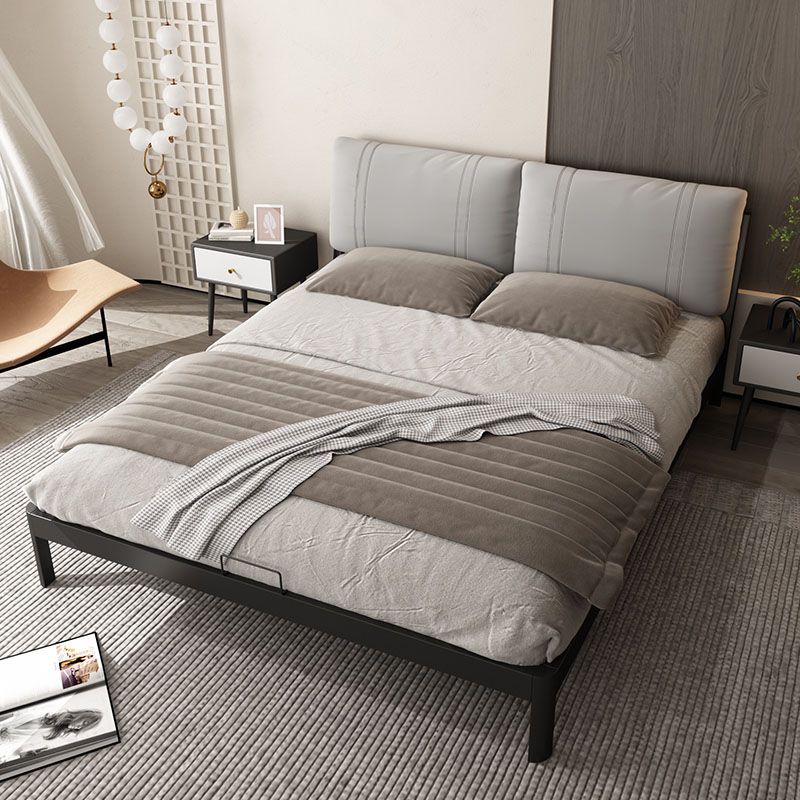 Modern Wire-Grid Metal Bed 78.74" L Bed Frame with Headboard Clearhalo 'Bedroom Furniture' 'Beds' 'furn' 'furn_beds' 'Furniture' 1200x1200_d9ecd94f-4346-4775-903f-8c496243be1b