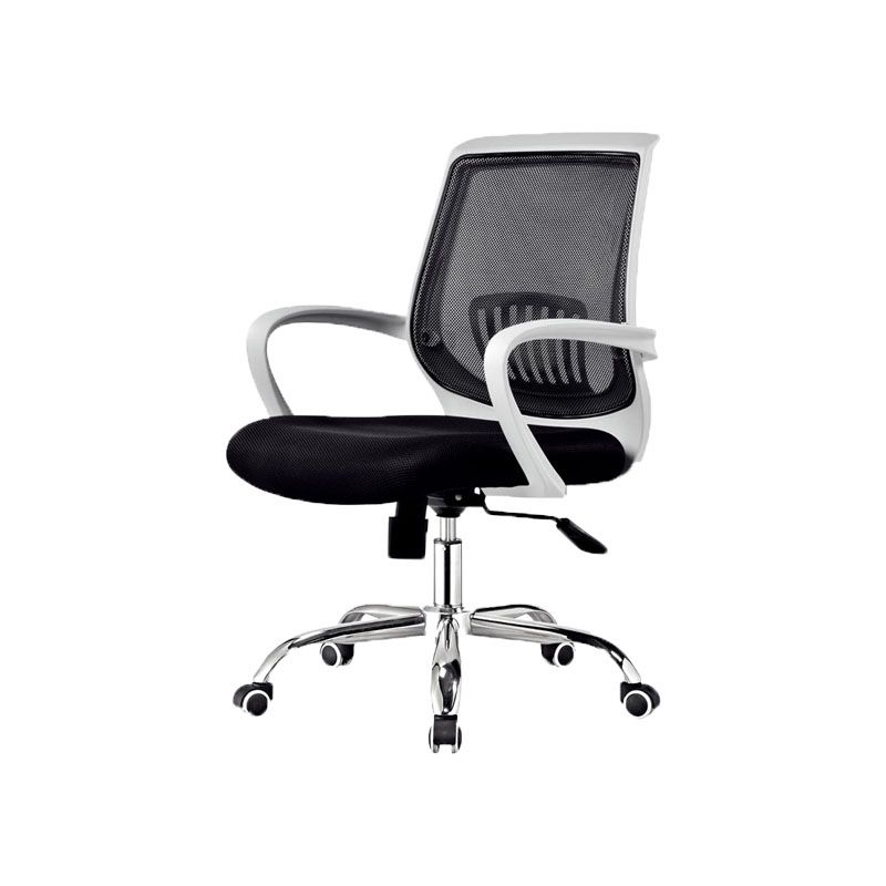 Steel Base Mesh Office Chair Mid Back Desk Chair with Wheels Clearhalo 'furn' 'furn_office_chair' 'Furniture' 'Office Chairs' 'Office Furniture' 'office_chair' 1200x1200_d9eebf16-eecc-449b-a267-25e3cd52322f