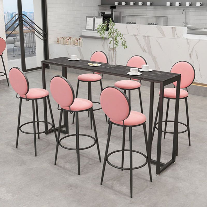 Industrial Rectangle Top Counter Table Marble Top 42-inch Height Bar Table Clearhalo 'Bar Furniture' 'Bar Tables' 'bar_tables' 'furn' 'furn_bar_tables' 'Furniture' 'furniture_bar_tables' 'Kitchen & Dining Furniture' 'kitchen&dining_furn' 'kitchen' 1200x1200_d9eee414-fb6a-437e-8946-c466d1d207d1