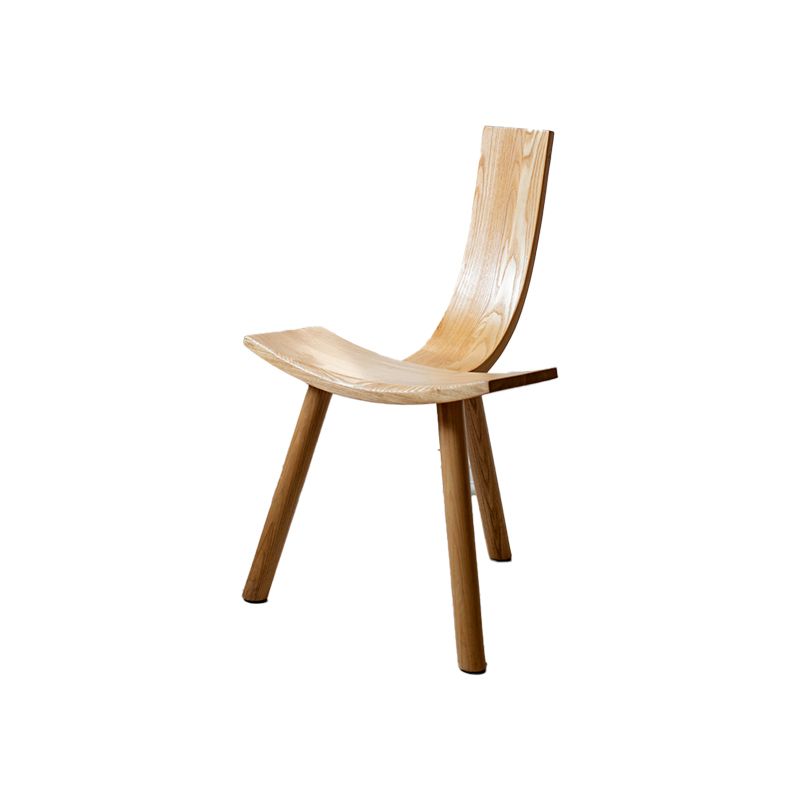 Natuurlijke moderne indoor eetstoel stoel vast houten zijstoel