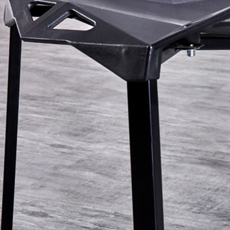 Contemporary Kitchen Plastic Armless Dining chair Cross Back Side Chair for Home Use Clearhalo ' kitchen&dining_furn' 'Dining Chairs' 'Dining Tables & Seating' 'dining_chair' 'furn' 'furn_dining_chair' 'Furniture' 'furniture_dining_chair' 'Kitchen & Dining Furniture' 'kitchen' 1200x1200_d9f182ad-6590-4d57-9c72-554390b53997