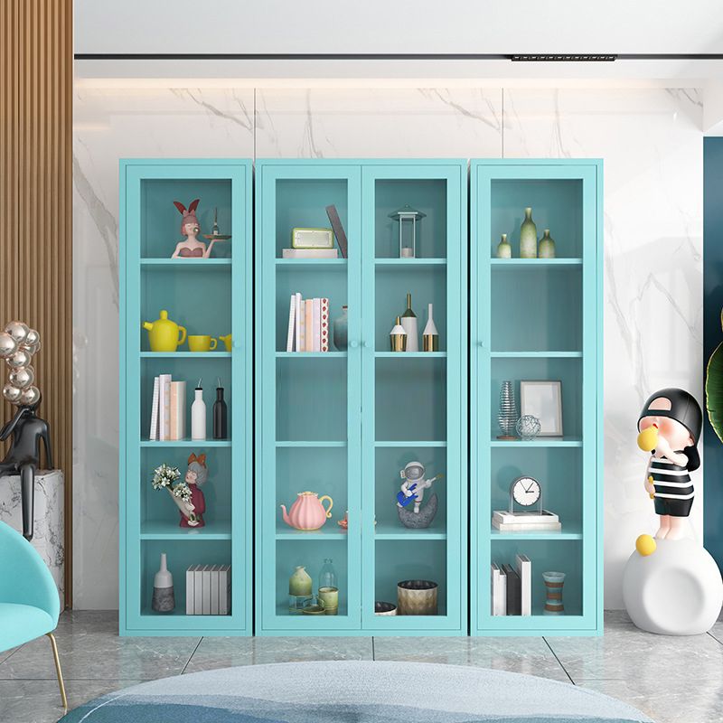 Libreria in metallo contemporaneo con porte, libreria per qualsiasi stanza