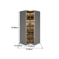 Glass and Wood Wardrobe Armoire Contemporary Wardrobe Closet Clearhalo 'Armoires & Wardrobes' 'armoires_wardrobes' 'Bedroom Furniture' 'furn' 'furn_armoires_wardrobes' 'Furniture' 1200x1200_d9f28c39-a781-4ccd-9cb0-605d3b306fb1