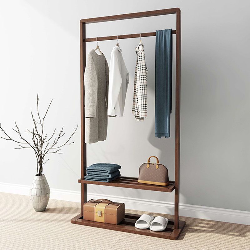 Classico appendiabiti in legno in legno Stroccia libera con scaffalatura