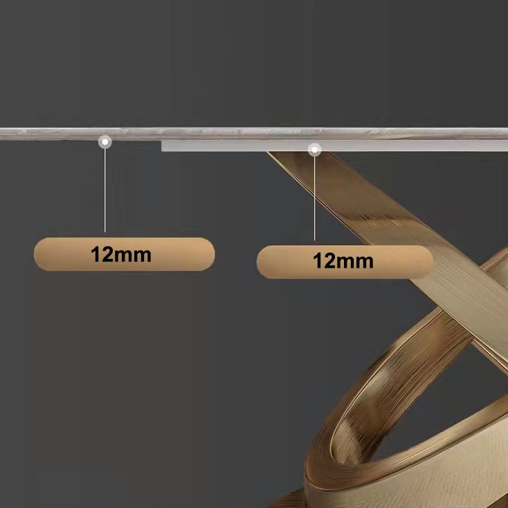 Traditional Luxury Stainless Steel Table Rectangle Dining Table for Home Clearhalo ' dining_table' 'Dining Tables & Seating' 'Dining Tables' 'furn' 'furn_dining_table' 'Furniture' 'furniture_dining_table' 'Kitchen & Dining Furniture' 'kitchen&dining_furn' 'kitchen' 'kitchen_dining_table' 1200x1200_d9f51724-b380-45ca-ac01-735b5c541928