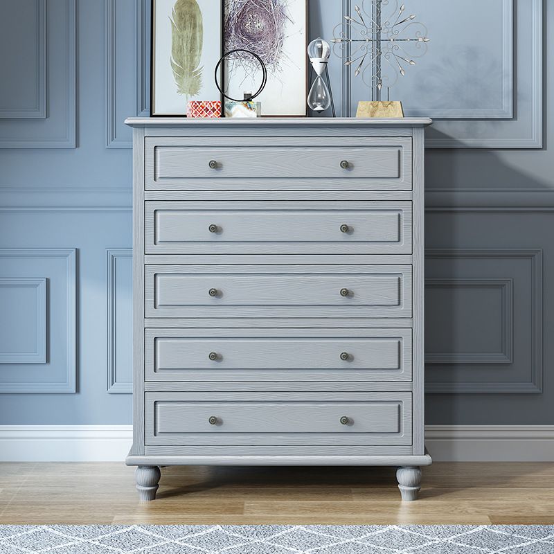 Contemporary Solid Wood Accent Chest with 5 Drawers and Wooden Legs Clearhalo 'Cabinets & Chests' 'cabinets_chests' 'furn' 'furn_cabinets_chests' 'Furniture' 'Living Room Furniture' 1200x1200_d9f58f4b-2ce6-48b9-a0de-265a07f016a6