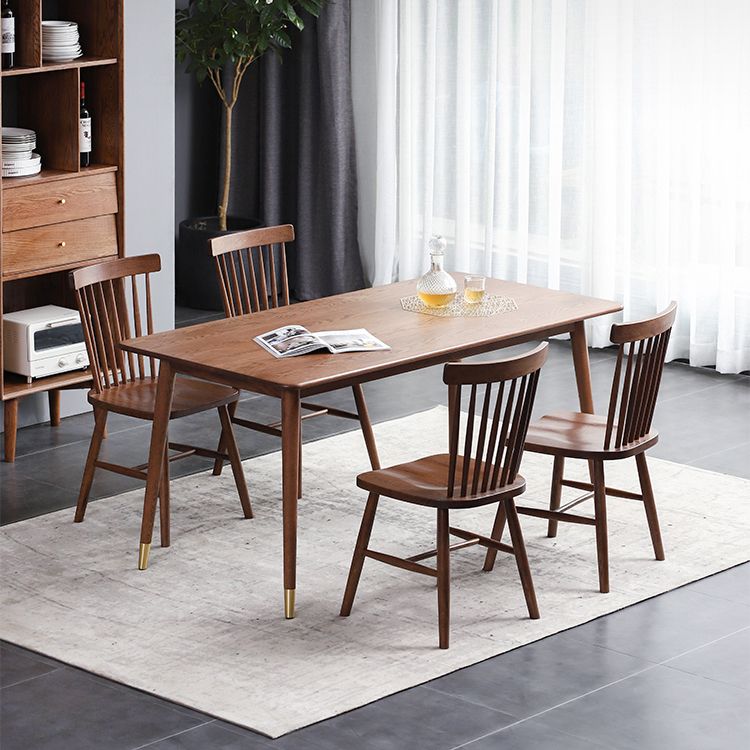 Solid Wood Traditional Luxury Rectangular Dining Table Wood Top Dining Table with 4 Legs Clearhalo ' dining_table' 'Dining Tables & Seating' 'Dining Tables' 'furn' 'furn_dining_table' 'Furniture' 'furniture_dining_table' 'Kitchen & Dining Furniture' 'kitchen&dining_furn' 'kitchen' 'kitchen_dining_table' 1200x1200_d9f8348b-6aa7-4649-b8f2-e5dd68701e2e