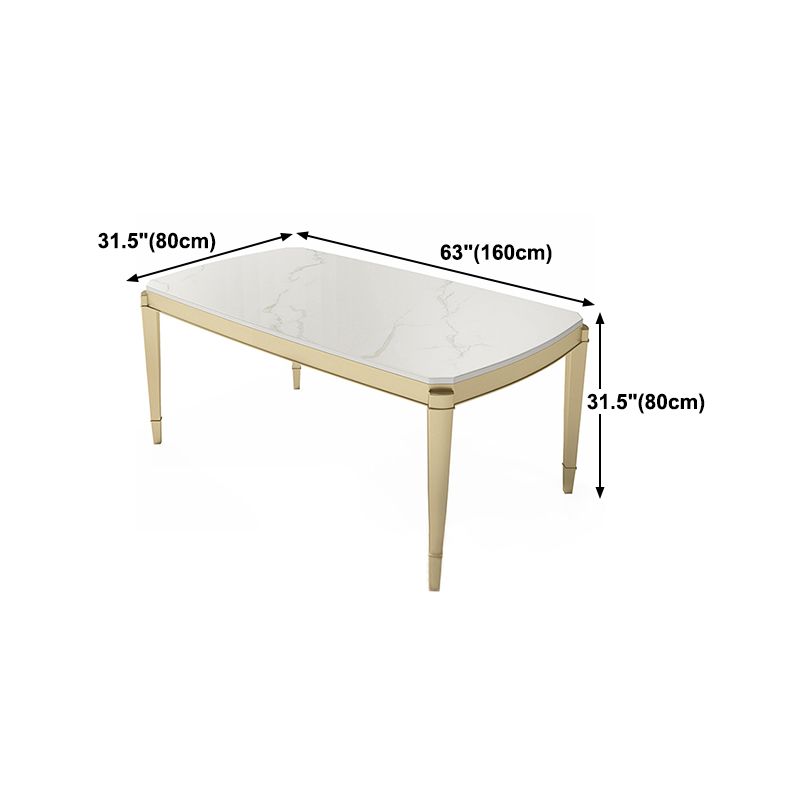 Traditional Luxury Dining Table Rectangle Sintered Stone 4 Legs Table with Wooden Base Clearhalo ' dining_table' 'Dining Tables & Seating' 'Dining Tables' 'furn' 'furn_dining_table' 'Furniture' 'furniture_dining_table' 'Kitchen & Dining Furniture' 'kitchen&dining_furn' 'kitchen' 'kitchen_dining_table' 1200x1200_d9f8d12b-c58b-411a-b628-97e29ed26837