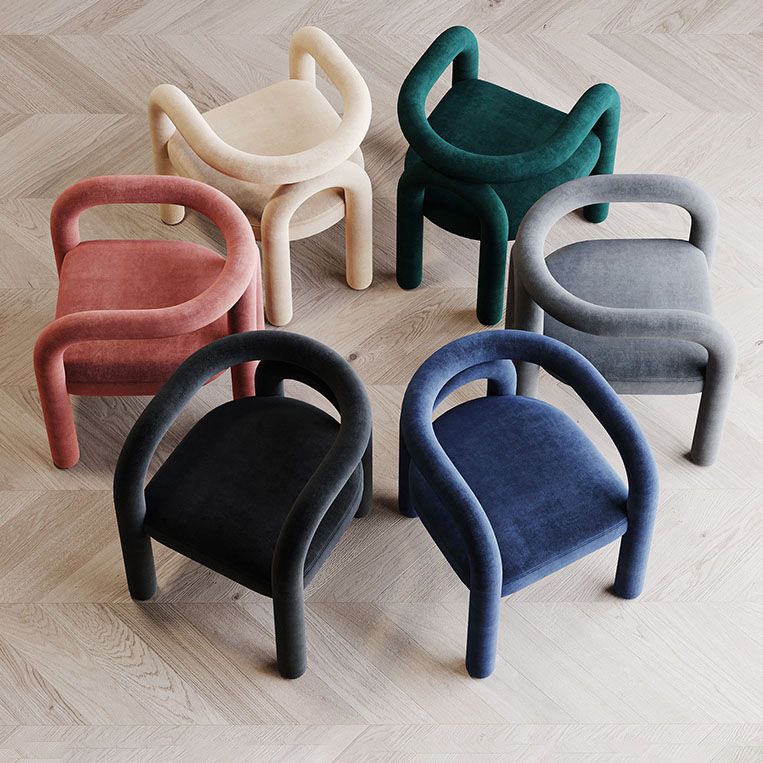 Modern Design Armless Open Back Chairs Fabric Dining Chairs for Home Clearhalo 'Dining Chairs' 'Dining Tables & Seating' 'dining_chair' 'furn' 'furn_dining_chair' 'Furniture' 'furniture_dining_chair' 'Kitchen & Dining Furniture' 1200x1200_d9fc6f88-b219-4982-a5a4-716d5596954f