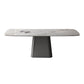 Modern Dining Rectangle Table Sintered Stone Table with Metal Leg for Home Clearhalo 'Dining Tables & Seating' 'Dining Tables' 'dining_table' 'furn' 'furn_dining_table' 'Furniture' 'Kitchen & Dining Furniture' 1200x1200_d9fccf3b-6a43-44df-a4c7-52d50dad8ad5