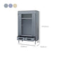 Matte Finish Wardrobe for Home Modern Style Storage Cabinet with Metal Frame