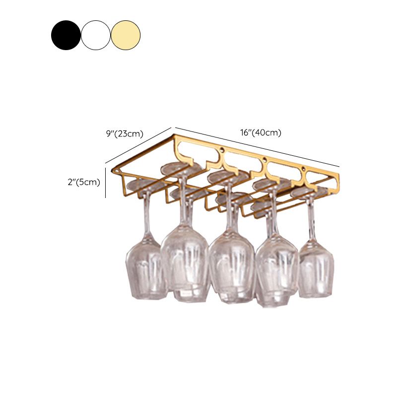 Metal Hanging Glass Rack Industrial Single Rail Glass & Stemware Holder Clearhalo 'furn' 'furn_wine_racks' 'Furniture' 'Kitchen & Dining Furniture' 'Wine Racks' 'wine_racks' 1200x1200_d9feff5c-d176-4308-86ec-6e8393acbd1c