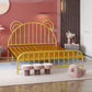Bear Ear Headboard Glam Bed Iron Frame with  Footboard,Tall Clearance