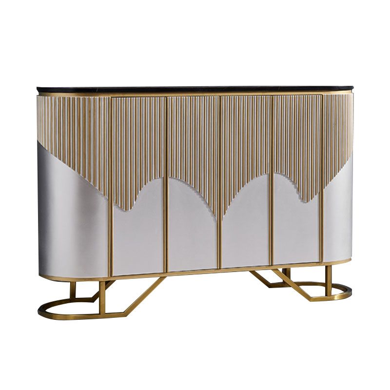 Stone Buffet Sideboard Living Room Credenza with Storage , 15.7" W X 35.4" H Clearhalo 'buffet_sideboard' 'Buffets & Sideboards' 'furn' 'furn_buffet_sideboard' 'Furniture' 'Kitchen & Dining Furniture' 1200x1200_da0011b4-8f97-42fe-83fa-cc69689ab14e