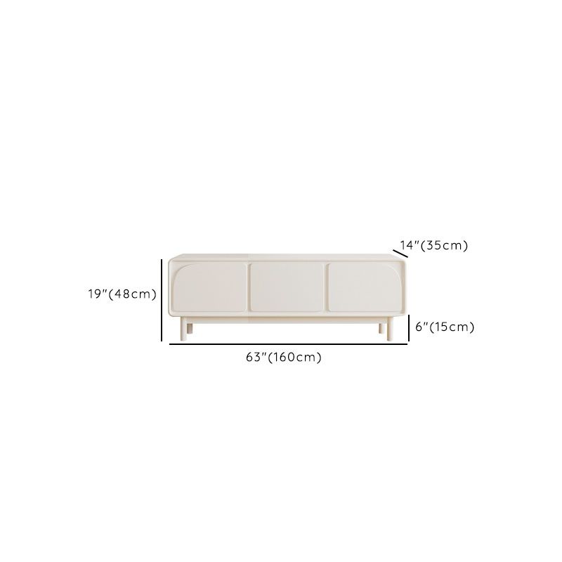Scandinavische TV-mediaconsole Houten standaardconsole met deuren voor woonkamer