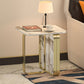 Contemporary Gold Metal Sofa Side Accent Table with Sintered Stone Top Clearhalo 'Coffee & Accent Tables' 'End & Side Tables' 'end_side_table' 'end_side_tables' 'furn' 'furn_end_side_tables' 'Furniture' 'furniture_end_side_table' 'Living Room Furniture' 1200x1200_da00c4b8-b753-4866-bc9b-71bfc251fa80