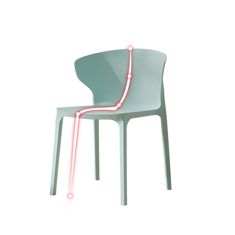 Scandinavian Plastic Side Chair Wingback Kitchen Dining Room Chair Clearhalo 'Dining Chairs' 'Dining Tables & Seating' 'dining_chair' 'furn' 'furn_dining_chair' 'Furniture' 'furniture_dining_chair' 'Kitchen & Dining Furniture' 1200x1200_da014022-30f9-4ece-a958-47a83b8b00ad