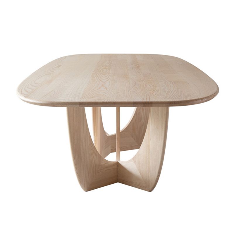 Modern Pine Wood Table for Restaurant Dining Table with Double Pedestal Base Clearhalo ' dining_table' 'Dining Tables & Seating' 'Dining Tables' 'furn' 'furn_dining_table' 'Furniture' 'furniture_dining_table' 'Kitchen & Dining Furniture' 'kitchen&dining_furn' 'kitchen' 'kitchen_dining_table' 1200x1200_da02a164-d6e8-40cc-96be-0ddcf096cfb4