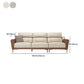 37.8 "W echt lederen vierkante arm sectionals bank, moderne Chesterfield Sectionals