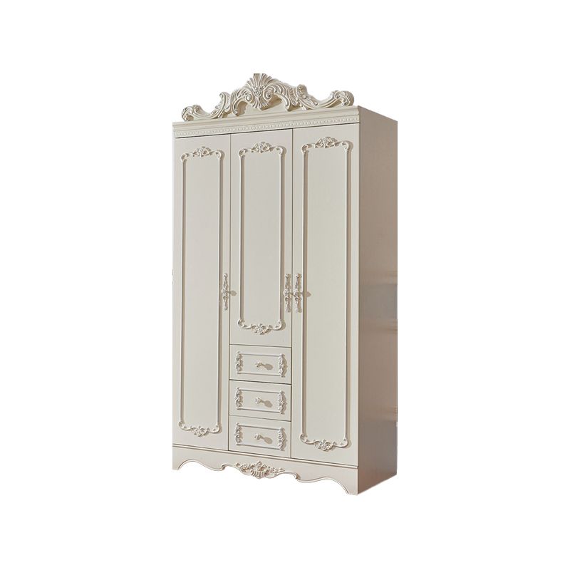 French Country Wardrobe Cabinet with Shelves Wood Wardrobe Closet