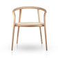Solid Wood Frame Arms Included Chair with Sloped Arms and 4 Legs