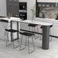 Modern Black Iron Bar Dining Table with White Stone Top Indoor Bistro Table Clearhalo 'Bar Furniture' 'Bar Tables' 'bar_tables' 'furn' 'furn_bar_tables' 'Furniture' 'furniture_bar_tables' 'Kitchen & Dining Furniture' 1200x1200_da070c49-f7b8-40d2-add7-dc8c4f434f20