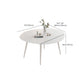 Modern Round Stone Dining Table Extendable for Small Spaces in White Clearhalo 'Dining Tables & Seating' 'Dining Tables' 'dining_table' 'furn' 'furn_dining_table' 'Furniture' 'Kitchen & Dining Furniture' 1200x1200_da073b34-9164-44d4-a884-67abd6637f8c