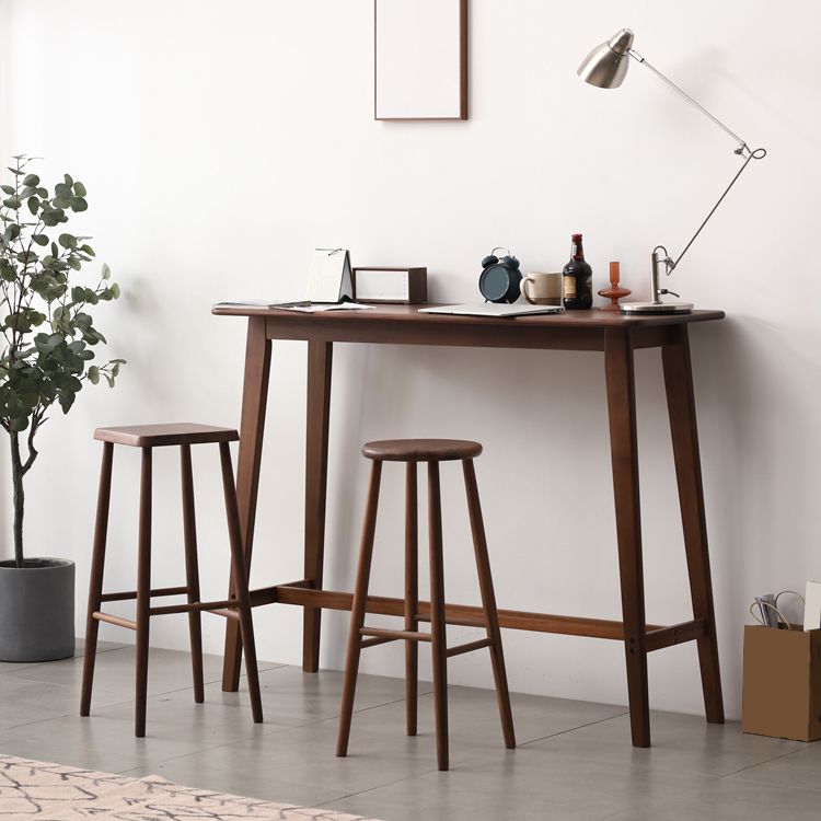 Solid Wood Bar Table Modern Rectangle Bar Table for Dining Room Clearhalo 'Bar Furniture' 'Bar Tables' 'bar_tables' 'furn' 'furn_bar_tables' 'Furniture' 'Kitchen & Dining Furniture' 1200x1200_da07a45f-f8b2-441b-af65-b1c6e9784ec6