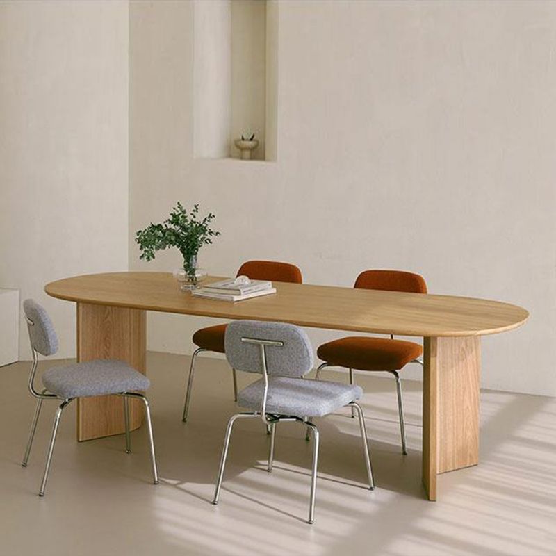 Contemporary Style Wood Office Desk Oval Task Desk with 2 Legs Clearhalo 'furn' 'furn_office_desk' 'Furniture' 'Office Desks' 'Office Furniture' 'office_desk' 1200x1200_da07ea76-4e12-43e8-b161-32b91c66ef64