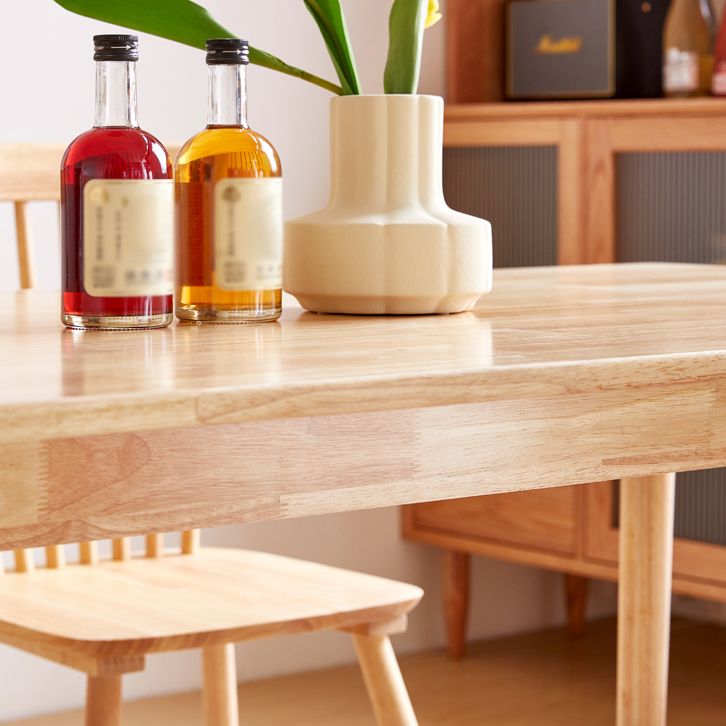 Rectangle Wood Color Dining Table Solid Wood Table Contemporary with 4 Legs Clearhalo ' dining_table' 'Dining Tables & Seating' 'Dining Tables' 'furn' 'furn_dining_table' 'Furniture' 'furniture_dining_table' 'Kitchen & Dining Furniture' 'kitchen&dining_furn' 'kitchen' 'kitchen_dining_table' 1200x1200_da086be6-35e8-4cd9-9111-19b814680013